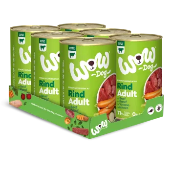 Wow Dog Adult | Mit Rind und Karotten 6x800g
